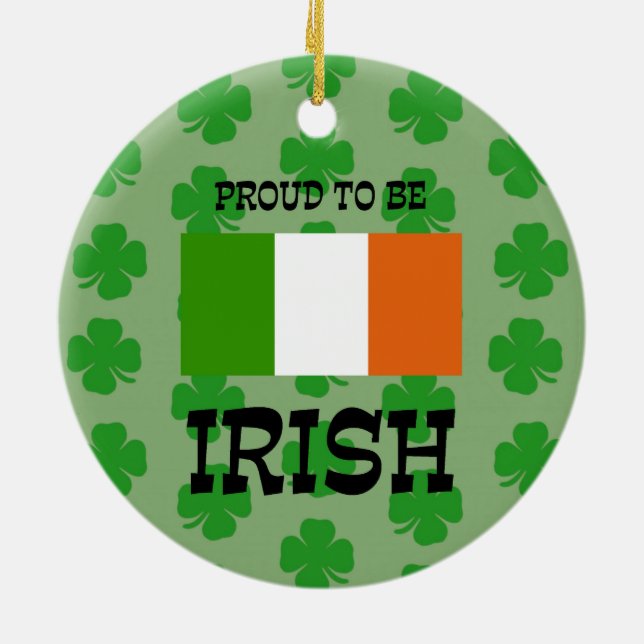 Proud to be Irish, Ceramic Tree Decoration (Back)