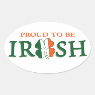 Proud to be Irish Oval Sticker