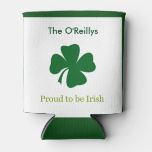 Proud to be Irish Personalised Shamrock Can Cooler