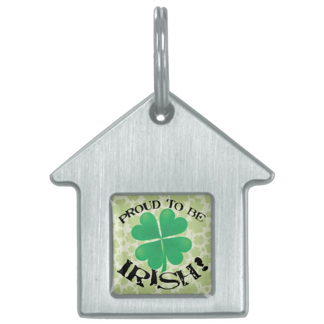 Proud to be Irish Pet Name Tag (Front)