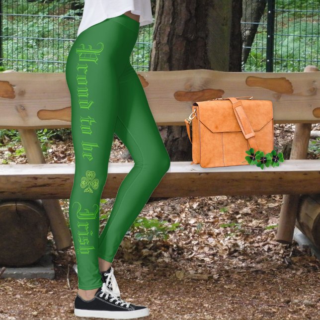 Proud to be Irish St Patrick's Day Green Shamrock Leggings (Creator Uploaded)