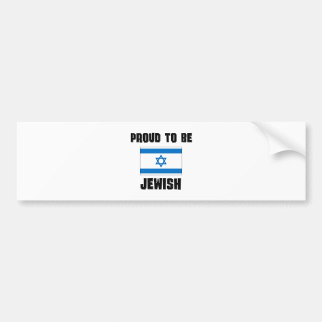 Proud To Be JEWISH Bumper Sticker (Front)