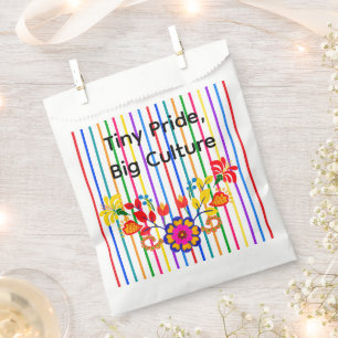 Proud to Be Latino Baby shower Floral & stripe Favour Bags