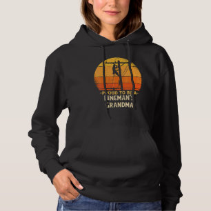 Proud To Be Lineman Grandma Electric Cable Electri Hoodie