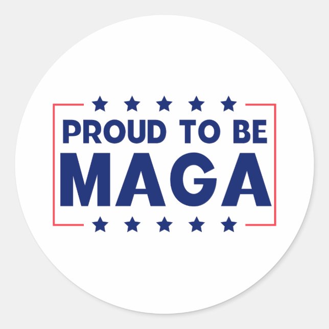 Proud To Be Maga Classic Round Sticker (Front)