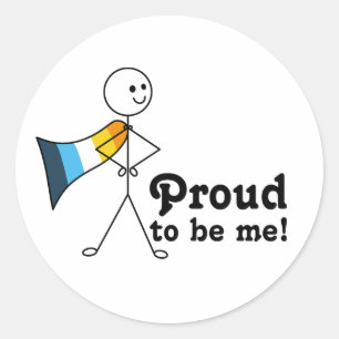 Proud to Be Me Aro Ace pride super hero Classic Round Sticker