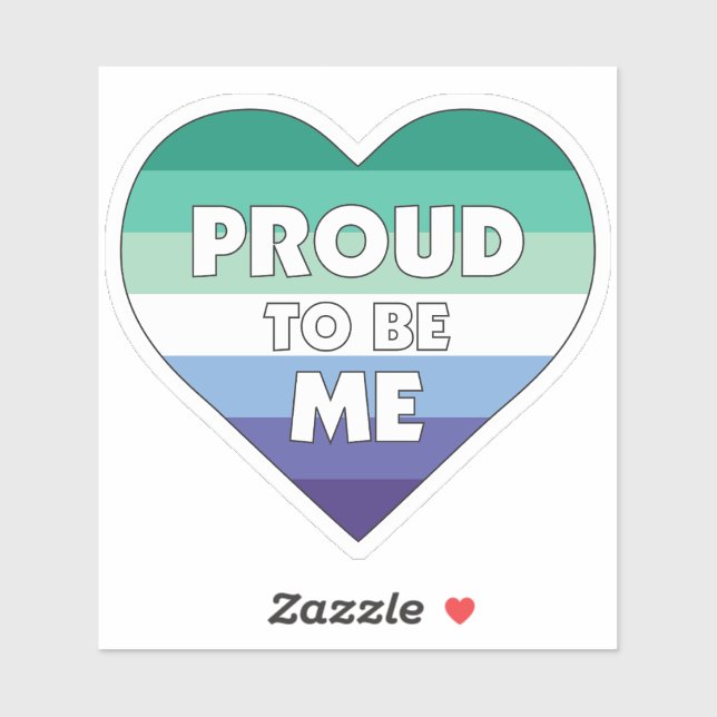 Proud to Be Me LGBTQ Gay Men Pride Heart (Sheet)