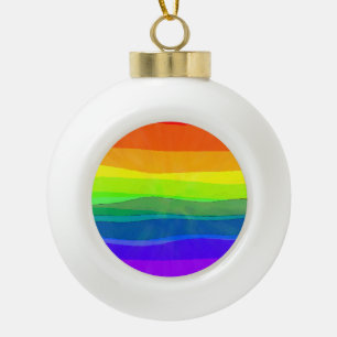 Proud To Be Me - LGBTQIA Pride Ceramic Ball Christmas Ornament