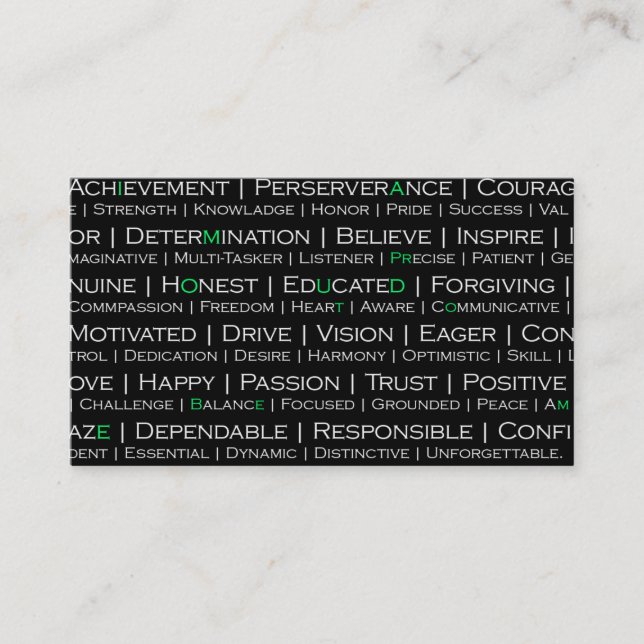 Proud To Be Me Professional Business Card (Front)