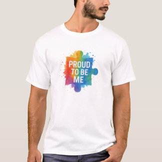 Proud to Be Me Rainbow Puzzle Piece T-Shirt