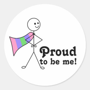 Proud to Be Me Trigender Pride super hero  Classic Round Sticker