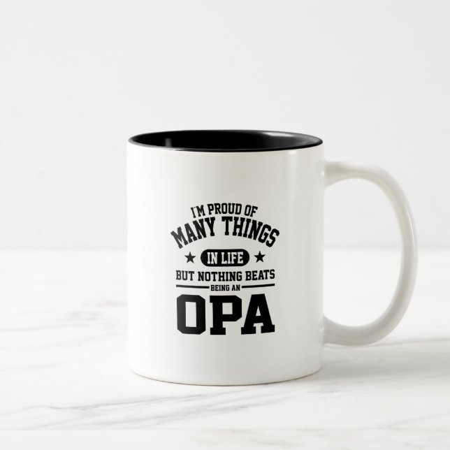 Proud To Be Opa Two-Tone Coffee Mug (Right)