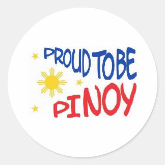 Proud to be Pinoy Classic Round Sticker