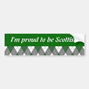 Proud to be plaid decorative custom bumper sticker