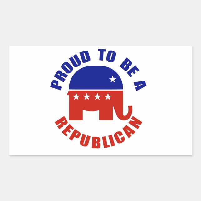 Proud to be Republican Rectangular Sticker (Front)