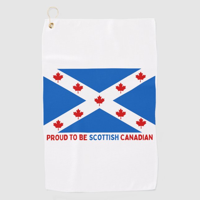 PROUD TO BE SCOTTISH CANADIAN! GOLF TOWEL (Front)