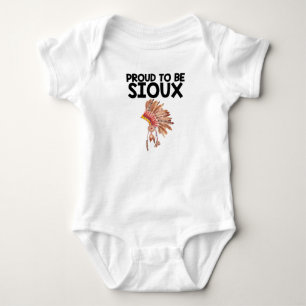 Proud To Be Sioux Native American Baby Bodysuit