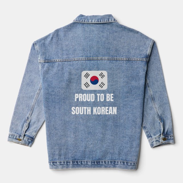 Proud to be South Korean Denim Jacket (Back)