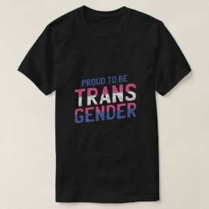 Proud To Be Transgender Flag Colours Pride Day T-Shirt