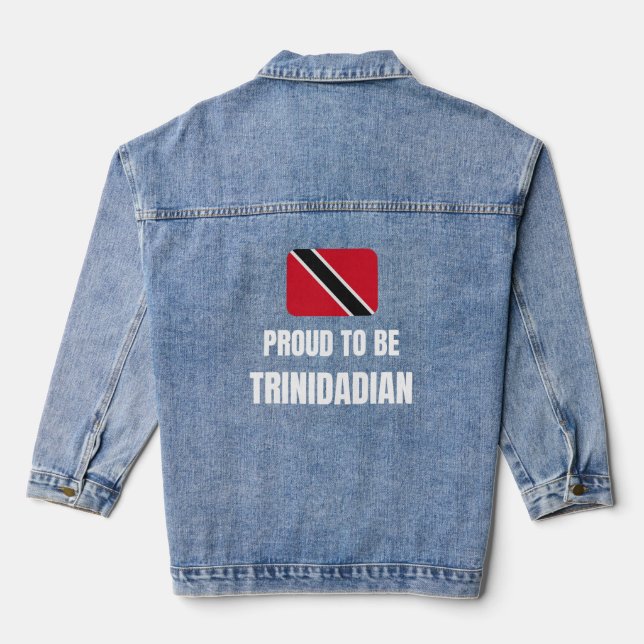 Proud to be Trinidadian Denim Jacket (Back)
