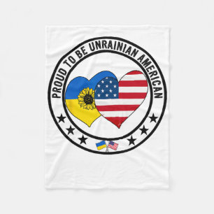 Proud To Be Ukrainian American I Love America I Lo Fleece Blanket