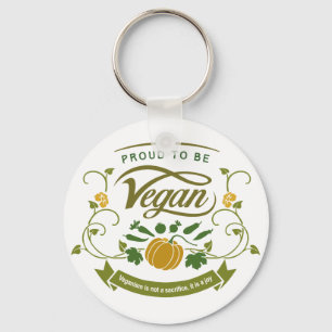 Proud to be Vegan Key Ring