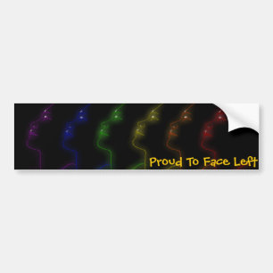 Proud To Face Left Bumper Sticker
