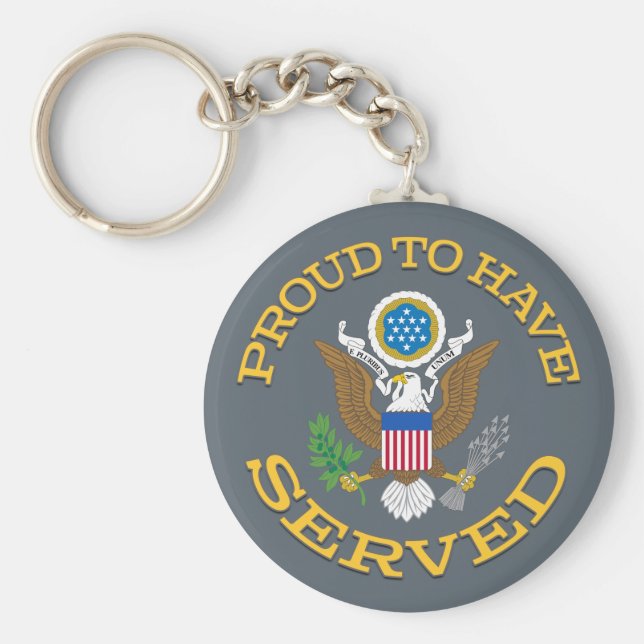 Proud To Have Served Keychain (Front)