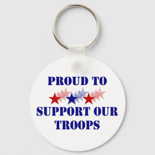 Proud To Support Our Troops Key Ring