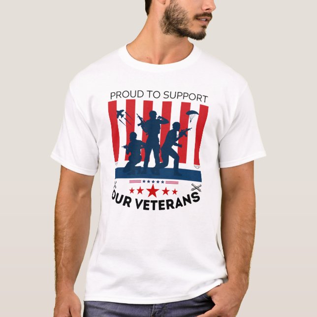 Proud to Support Our Veterans T-Shirt (Front)