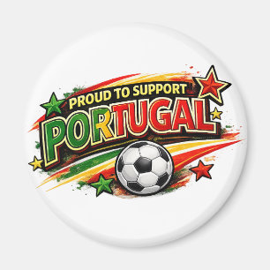 PROUD TO SUPPORT PORTUGAL Portuguese Pride Foot Magnet