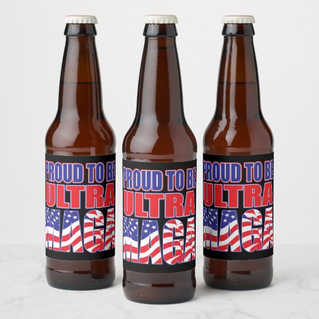 Proud to Support President Trump Beer Bottle Label (Bottles)
