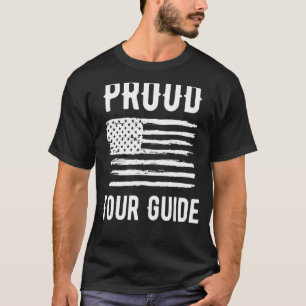 Proud Tour Guide Profession American Flag T-Shirt