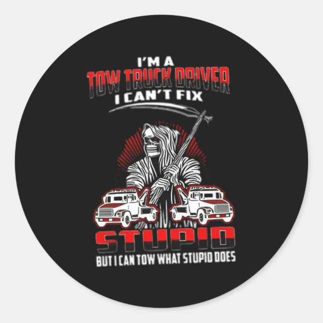 Proud Tow Truck Driver Classic Round Sticker (Front)