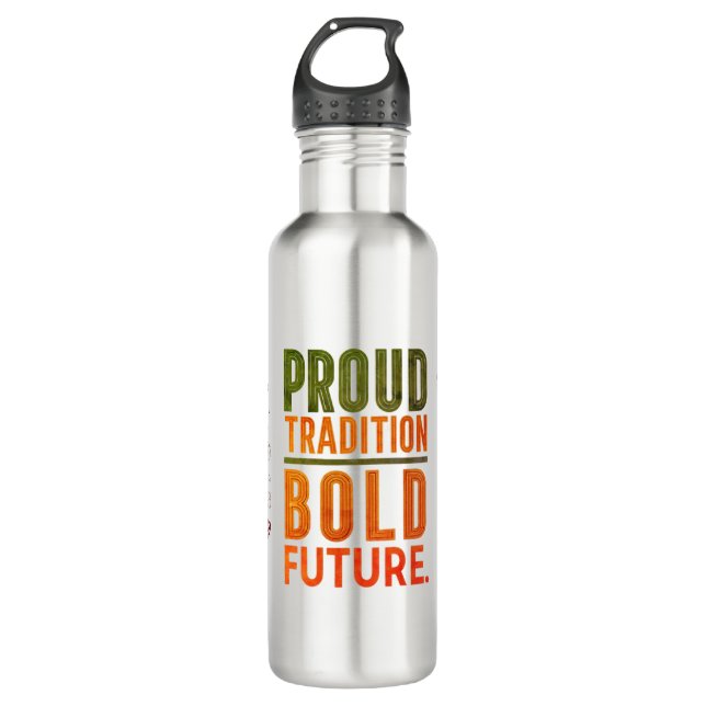 Proud Tradition, Bold Future Fish Border Design -  710 Ml Water Bottle (Front)
