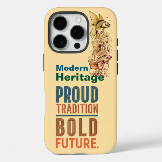 Proud Tradition, Bold Future Fish Border Design -  iPhone 16 Pro Case