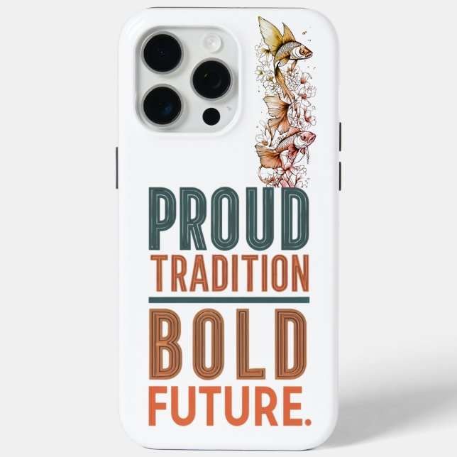 Proud Tradition, Bold Future Fish Border Design - Case-Mate iPhone Case (Back)