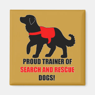 Proud Trainer: Search and Rescue Golden Retriever Magnet
