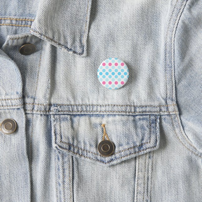 Proud Transmasculine Pride Flag Colours Polkadots 3 Cm Round Badge (In Situ)