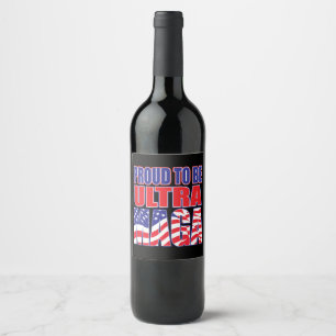 Proud Trump Supporter Wine Label