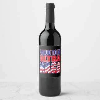 Proud Trump Supporter Wine Label