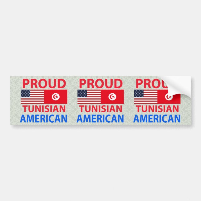 Proud Tunisian American Bumper Sticker (Front)