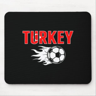 Proud Turkey Soccer Fans Jersey Turkish Flag Footb Mouse Mat