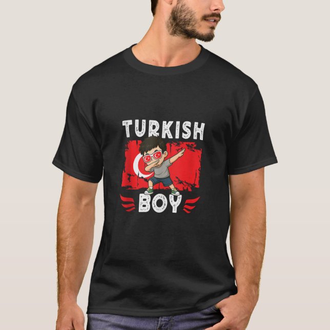 Proud Turkish Boy Dab Pose Turkish Son Guy Turkey  T-Shirt (Front)