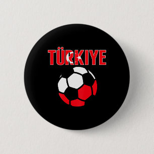 Proud Türkiye Soccer Fans Jersey - Turkey Footbyll 6 Cm Round Badge