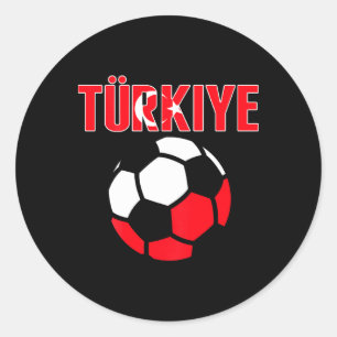 Proud Türkiye Soccer Fans Jersey - Turkey Footbyll Classic Round Sticker