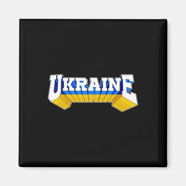 Proud Ukraine Flag Ukrainian  Magnet (Front)