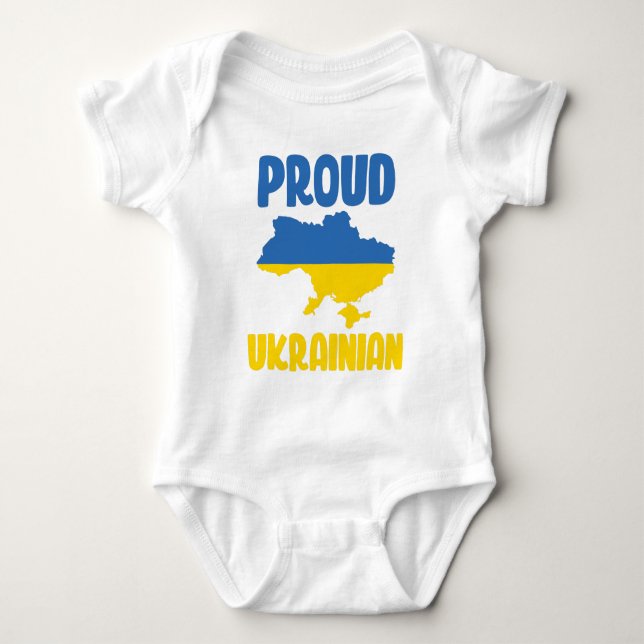 Proud Ukrainian Baby Bodysuit (Front)