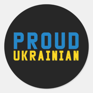 Proud Ukrainian Classic Round Sticker