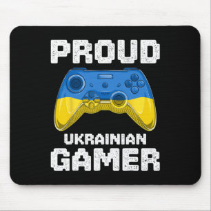 Proud Ukrainian Gamer Ukraine Flag Video Games Pat Mouse Mat